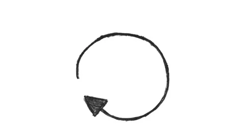 Hand-Drawn Arrow with a Black Pen Video stock 263884000