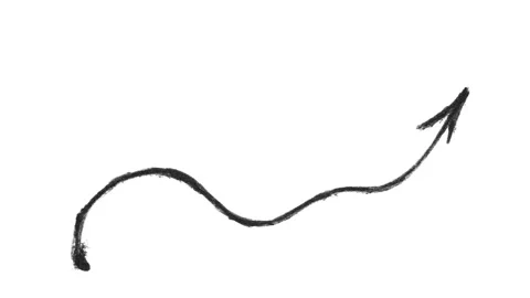 Hand-Drawn Arrow with a Black Pen Video stock 263884002