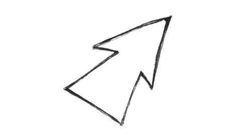 Hand-Drawn Arrow with a Black Pen Video stock 263884014