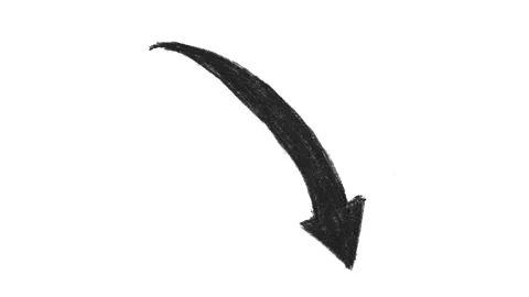 Hand-Drawn Arrow with a Black Pen Video stock 263884019