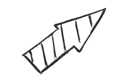 Hand-Drawn Arrow with a Black Pen Video stock 263884021