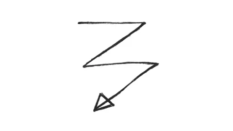 Hand-Drawn Arrow with a Black Pen Video stock 263884027