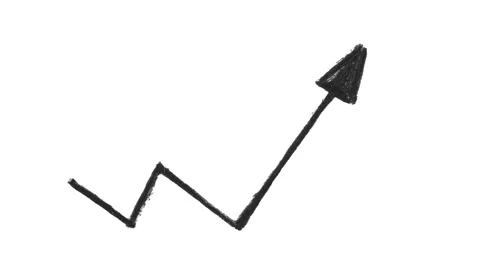 Hand-Drawn Arrow with a Black Pen Video stock 263884033