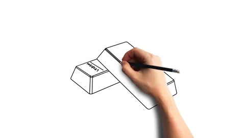 Hand draws gold bars Stock-Footage 89539679