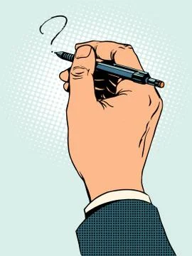 Hand draws a question Illustrazione stock