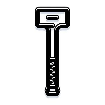 Hand drill bit construction tool icon design Stock Illustration