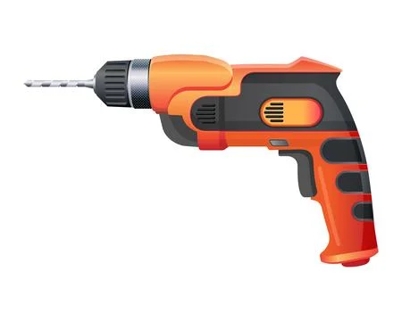 Hand Drill Machine Icon Stock Illustration