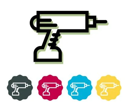 Hand Drill Machine Icon Stock Illustration