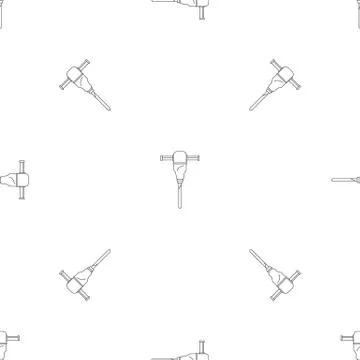 Hand drill machine pattern seamless Stock Illustration