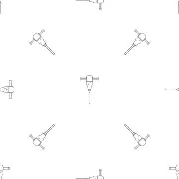 Hand drill machine pattern seamless 스톡 일러스트