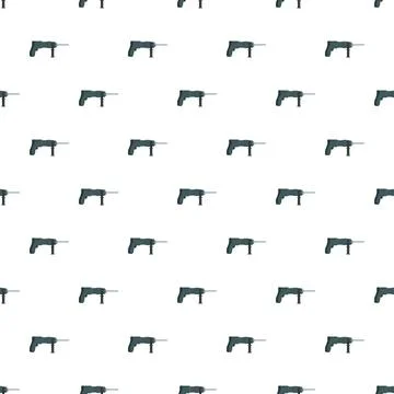 Hand drill power tool seamless pattern background Illustrazione stock