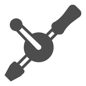 Hand drill solid icon, construction tools concept, hand held drill machine Stock Illustration