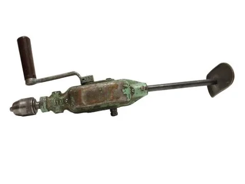 Hand drill on a white background Stock Photos