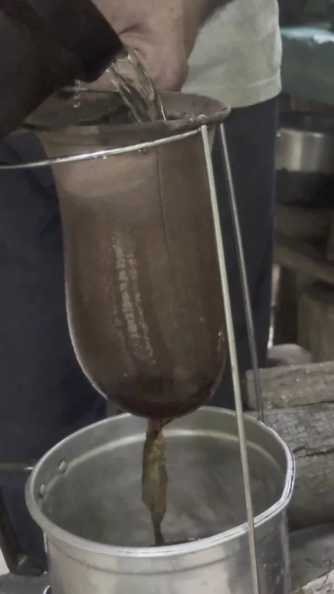 Hand drip coffee in slow motion Stock Footage 296663333