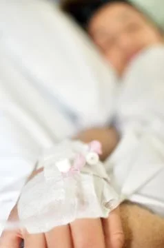 Hand with drip 库存照片