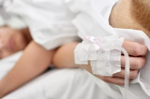 Hand with drip 库存照片