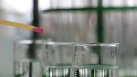 Hand dripping pH indicator Video stock 75913375
