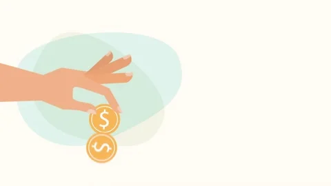 Hand dropping golden dollar coins into a savings pile as a concept of finan.. Stock Footage 339072936