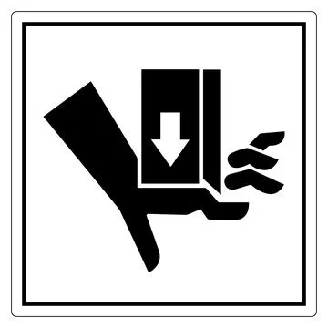 Hand dropping item warning sign Stock Illustration
