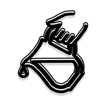 Hand dropping a liquid creating a new symbol Stock Illustration