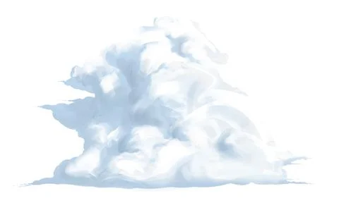 Hand drown cloud isolated on a white background Foto stock
