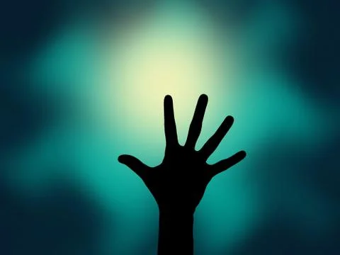 Hand of a Drowning Victim Stock Illustration