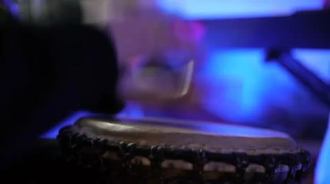 Hand Drum CU 01 Stock Footage 10339301