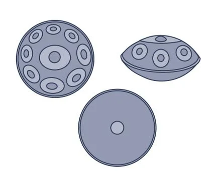 Hand drum on a white background. Stock Illustration