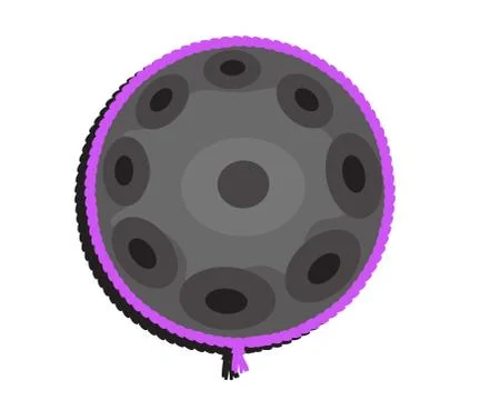 Hand drum on a white background. An object. Stock Illustration