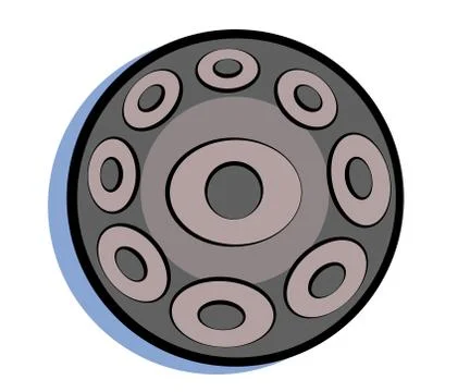 Hand drum on a white background. An object. Vector Stock Illustration