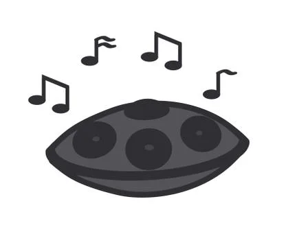 Hand drum on a white background. An object. Stock Illustration