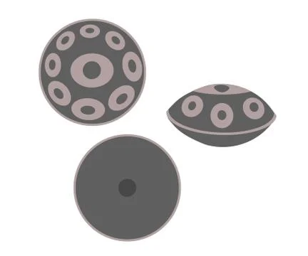 Hand drum on a white background. An object. Stock Illustration