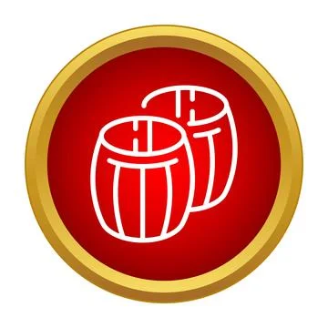 Hand drums or tabla percussion instrument icon Stock Illustration