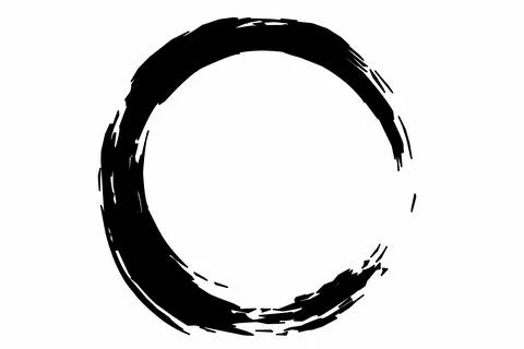 Hand drwan irregular circle Stock Illustration