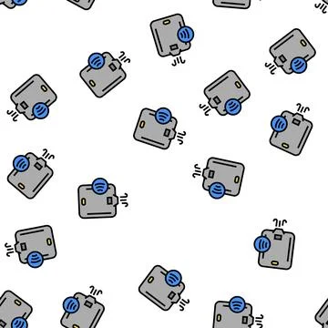 Hand dryer contactless vector seamless pattern Stock Illustration