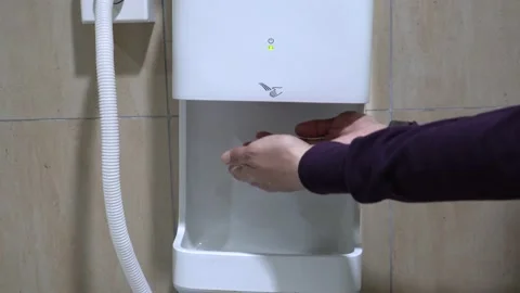 Hand dryer Video stock 158833280
