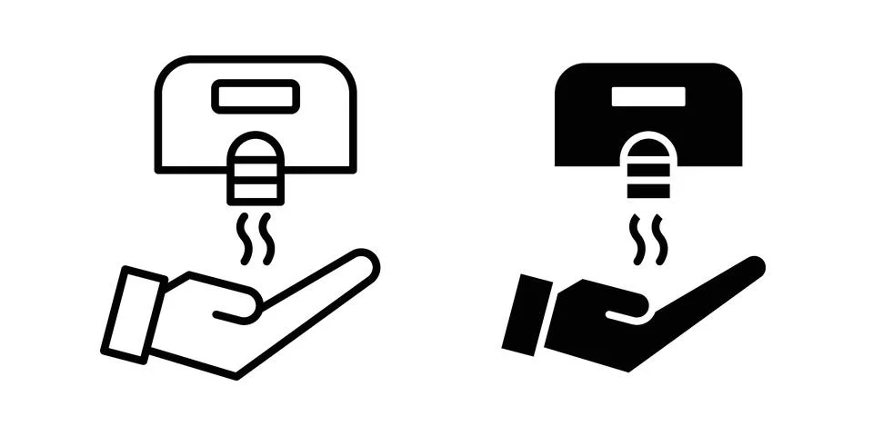 Hand dryer icon vector design. EPS10 Illustrazione stock