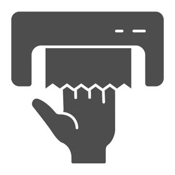 Hand dryer with paper towel solid icon, Hygiene routine concept, Snatch sheet Stock Illustration