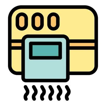 Hand dryer using sensor activating hot air flowing Stock Illustration