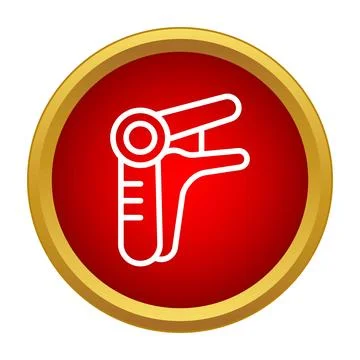 Hand dynamometer icon measuring grip strength training Stock Illustration