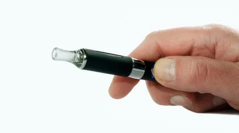 Hand with electronic cigarette Stock Photos
