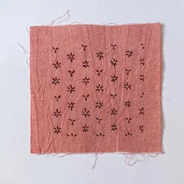 Hand Embroidered Sashiko Textile Pattern. Stock Photos