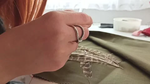 Hand Embroidery. Part 2 Stock-Footage 146302090