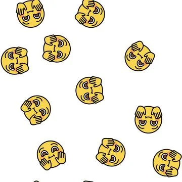 Hand emoji vector seamless pattern Ilustración de archivo