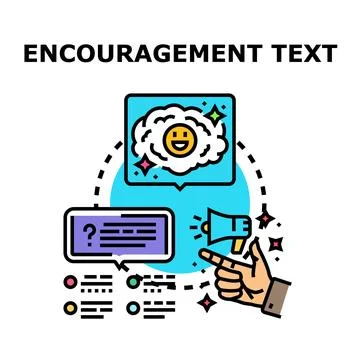 Hand encouraging positive thoughts and communication support Stock Illustration
