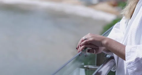 Hand with Engagement Wedding Ring Video stock 287968221