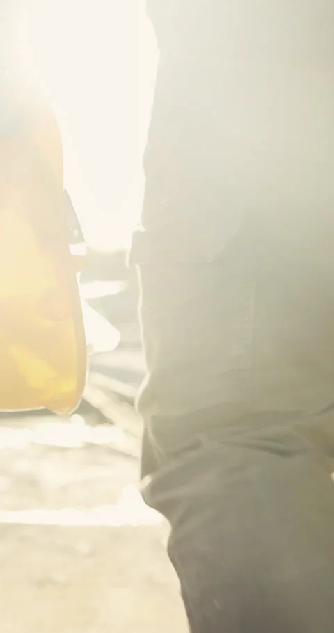 Hand, engineer and walk with helmet at construction site for safety or Stock Footage 336798721