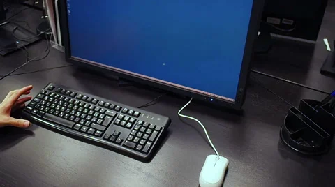 Hand of a engineer (graphic designer) open scheme and review on LCD monitor 스톡 동영상 67223231