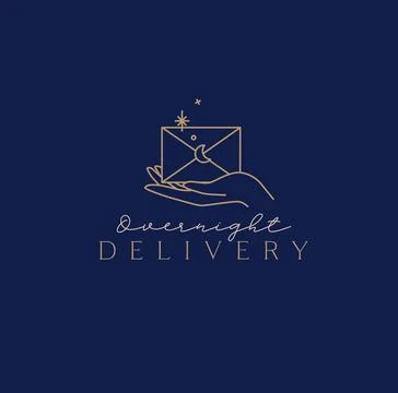 Hand with envelope label Stock Illustration