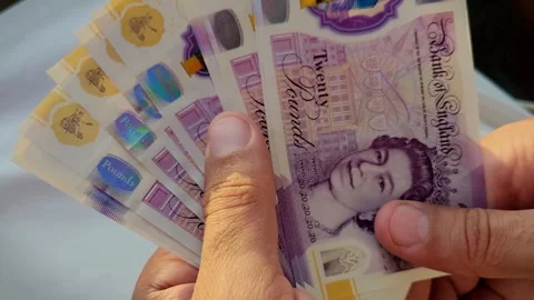 Hand with euro banknotes Stock Footage 259545204